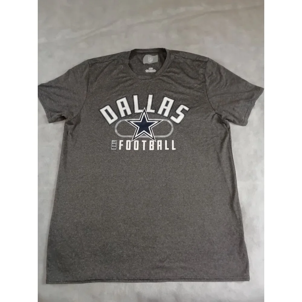 Dallas Cowboys NFL Football T-Shirt Gray Polyester - Picture 2 of 5
